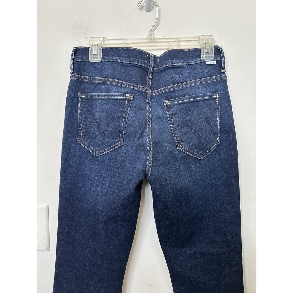 MOTHER Insider Crop Step Fray Jeans Not Rough Enough Blue Womens Size 29 - Picture 4 of 8